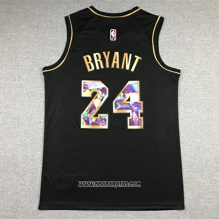 Camiseta Golden Edition Los Angeles Lakers Kobe Bryant #24 2021-22 Negro